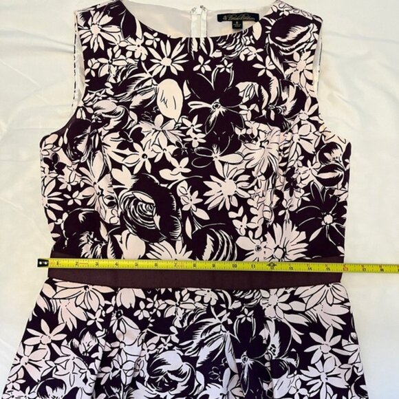 Brooks Brothers Sleeveless Dress Knee Length Floral Print Side Pockets Party - Picture 11 of 12